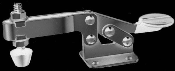 Manual Hold-Down Toggle Clamp: Horizontal, 50 lb Capacity, U-Bar, Flanged Base MPN:GH-22005