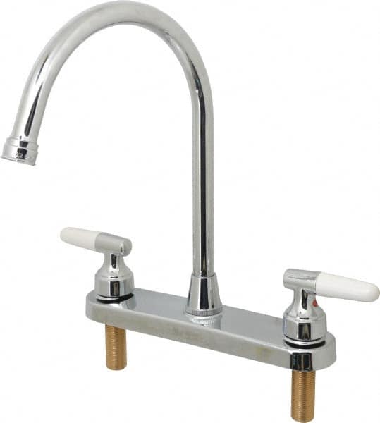 Kitchen & Bar Faucets, Type: Kitchen , Style: With Spray , Mount: Deck Plate , Design: Two Handle , Handle Type: Lever  MPN:229-005