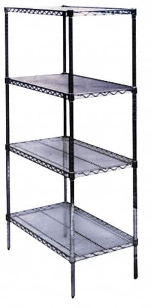 Wire Display Shelving - Starter Unit Wire Shelving: 4 Shelves MPN:89790414