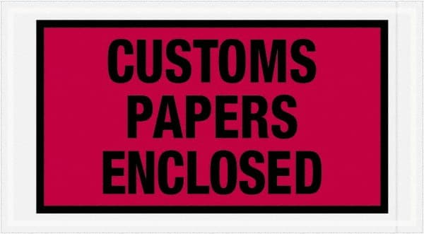 Packing Slip Envelope: Customs Papers Enclosed, 1,000 Pc MPN:PL447
