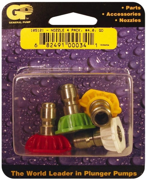 4 Qty 1 Pack 5, 000 psi Fixed, Quick Disconnect Pressure Washer Nozzle MPN:J08-99445-2