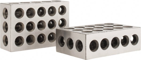 Setup Block: 0.0003 Squareness, Hardened Steel, 1-2-3 Block MPN:6630-4010