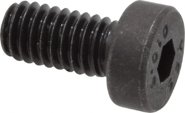 Low Head Socket Cap Screw: M4 x 0.7, 8 mm Length Under Head, Low Socket Cap Head, Hex Socket Drive, Alloy Steel, Black Oxide Finish MPN:531036PR