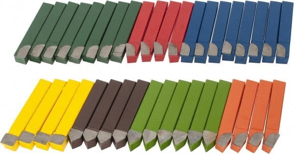 38 Pieces, 3/8 Inch Wide Bit, Grade C5, Carbide Tool Bit Set MPN:CTBS-38