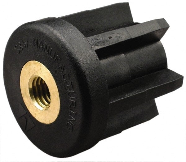 Tube End Leveling Mounts; Type: Round; Tube Size: 2.00 (Decimal Inch); Thread Size: 1/2-13; Load Capacity (Lb.): 1800.0lb; 1800.000 (Pounds); Compatible Tube Size: 2.0in; Outside Diameter: 2.0in MPN:TE1-10B