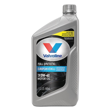 Motor Oil, 1 qt. Size, 0W-40 SAE Grade MPN:852518