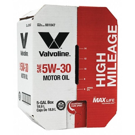 Motor Oil, 5 gal. Sz, 5W-30 SAE Grade, Box MPN:881047