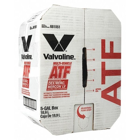 Automatic Transmission Fluid, Bottle, 5 gal, ATF, Synthetic, Red MPN:881051