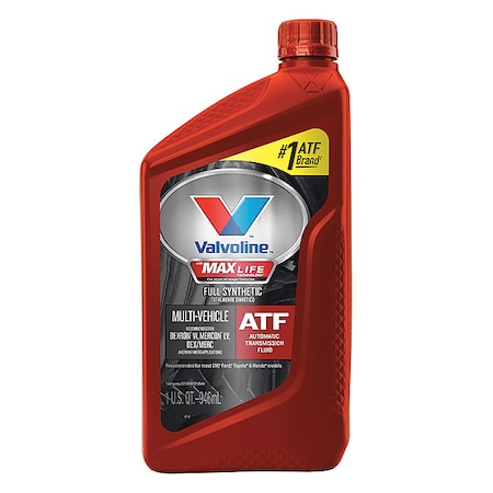 Automatic Transmission Fluid, Bottle, 1 qt, ATF, Synthetic, Red MPN:VV3246