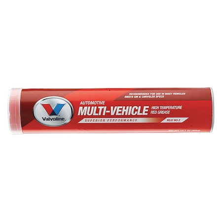 Grease, 14.1 oz Tube, 14.8 cSt Viscosity (SUS at 100 F), 2, Lithium, Red MPN:VV61510