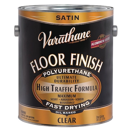 Floor Finish, Crystal Clear, Satin, 1 gal. MPN:130231