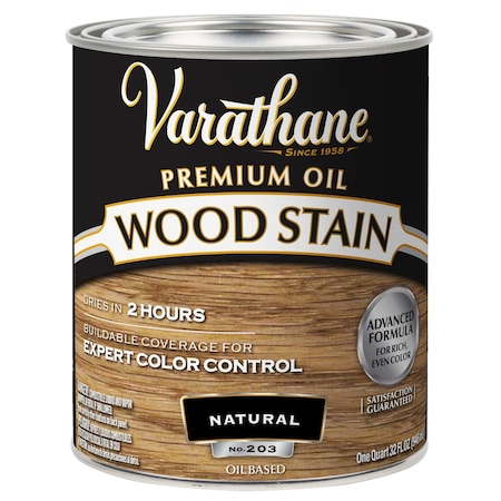 Premium Wood Stain, Oil Based, Natural, 1 Quart MPN:211688H