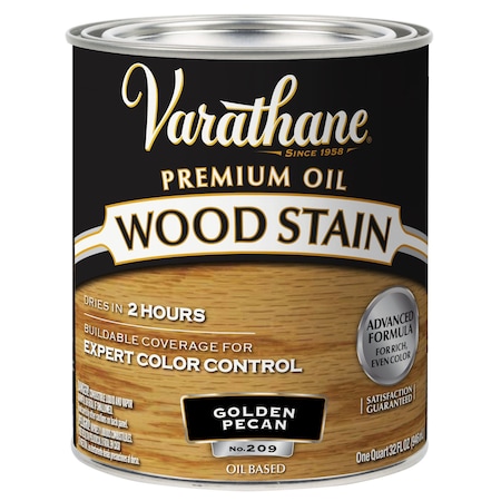 Premium Wood Stain, Oil Based, Golden Pecan, 1 Quart MPN:211710H