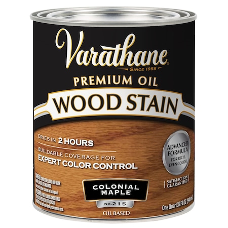 Premium Wood Stain, Oil Based, Colonial Maple, 1 Quart MPN:211712H