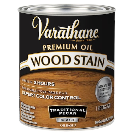 Premium Wood Stain, Oil Based, Traditional Pecan, 1 Quart MPN:211713H