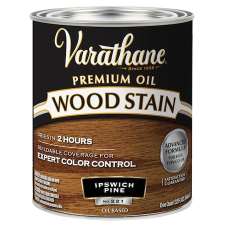 Premium Wood Stain, Oil Based, Ipswich Pine, 1 Quart MPN:211714H