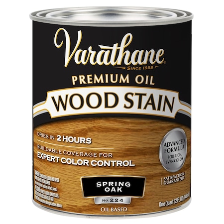 Premium Wood Stain, Oil Based, Spring Oak, 1 Quart MPN:211715H