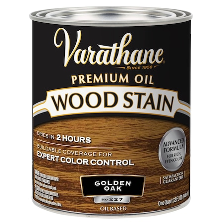 Premium Wood Stain, Oil Based, Golden Oak, 1 Quart MPN:211716H