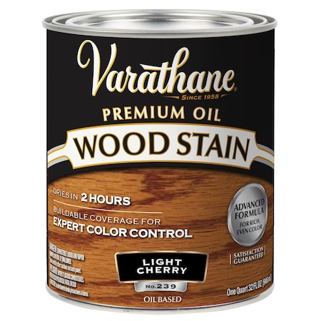 Premium Wood Stain, Oil Based, Light Cherry, 1 Quart MPN:211720H