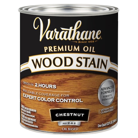 Premium Wood Stain, Oil Based, Chestnut, 1 Quart MPN:211721H