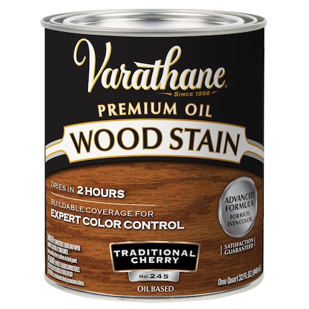 Premium Wood Stain, Oil Based, Traditional Cherry, 1 Quart MPN:211722H