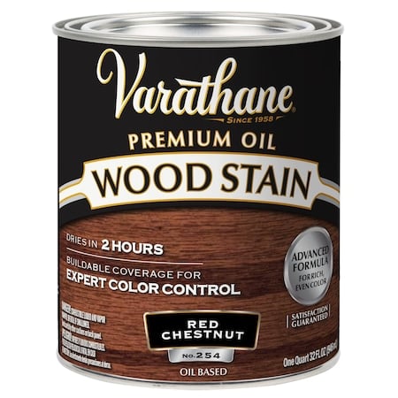 Premium Wood Stain, Oil Based, Red Chestnut, 1 Quart MPN:211725H