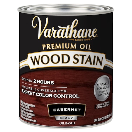 Premium Wood Stain, Oil Based, Cabernet, 1 Quart MPN:211726H