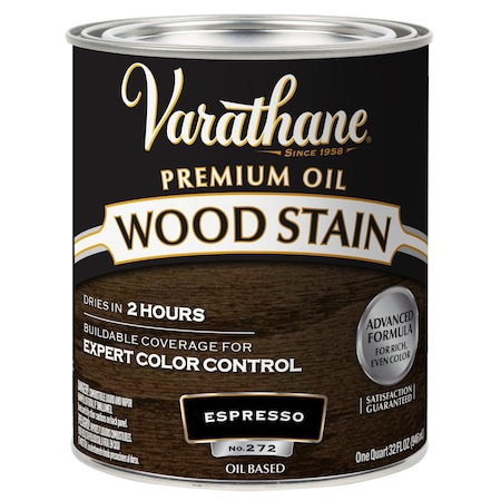 Premium Wood Stain, Oil Based, Espresso, 1 Quart MPN:241412H