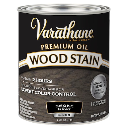 Premium Wood Stain, Oil Based, Smoke Gray, 1 Quart MPN:381113