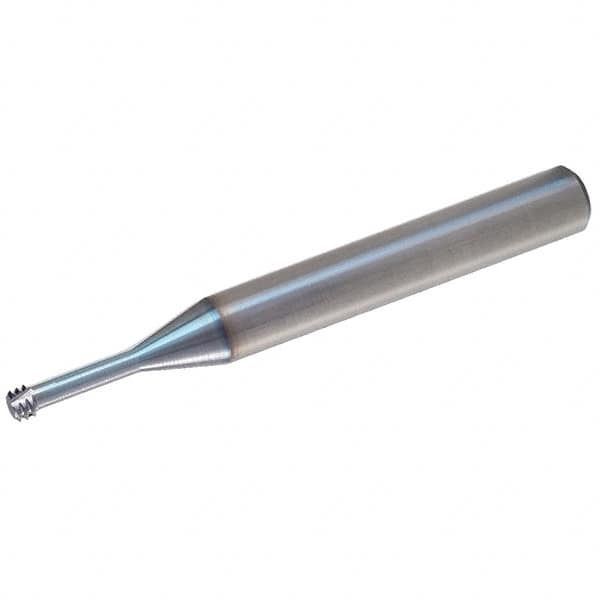 Straight Flute Thread Mill: #8 to 32, Internal, 3 Flutes, Solid Carbide MPN:102-00027