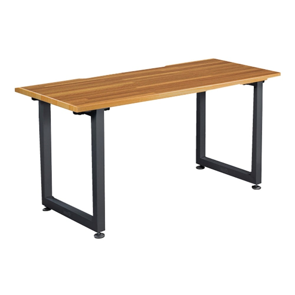 Vari Table 60inW Computer Desk, Butcher Block MPN:46077