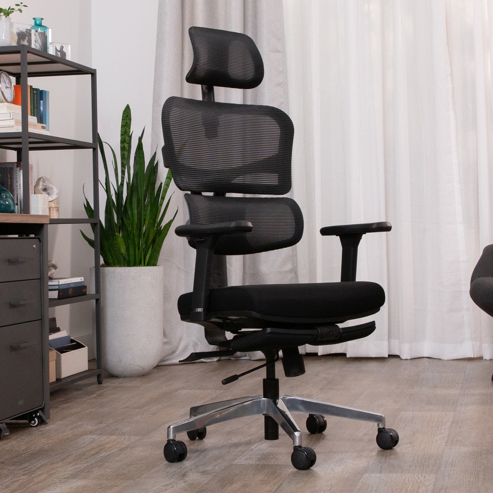 VARI ComfortFlex Ergonomic Nylon High-Back Office Task Chair, Black MPN:402707