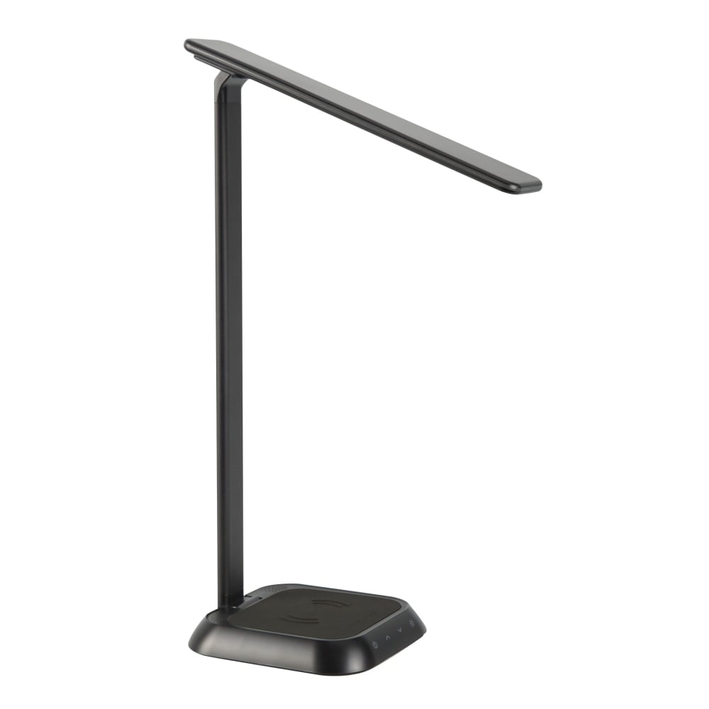 Vari LED Task Lamp + Wireless Charger, 15inH x 5inW x 5inD, Black MPN:42686