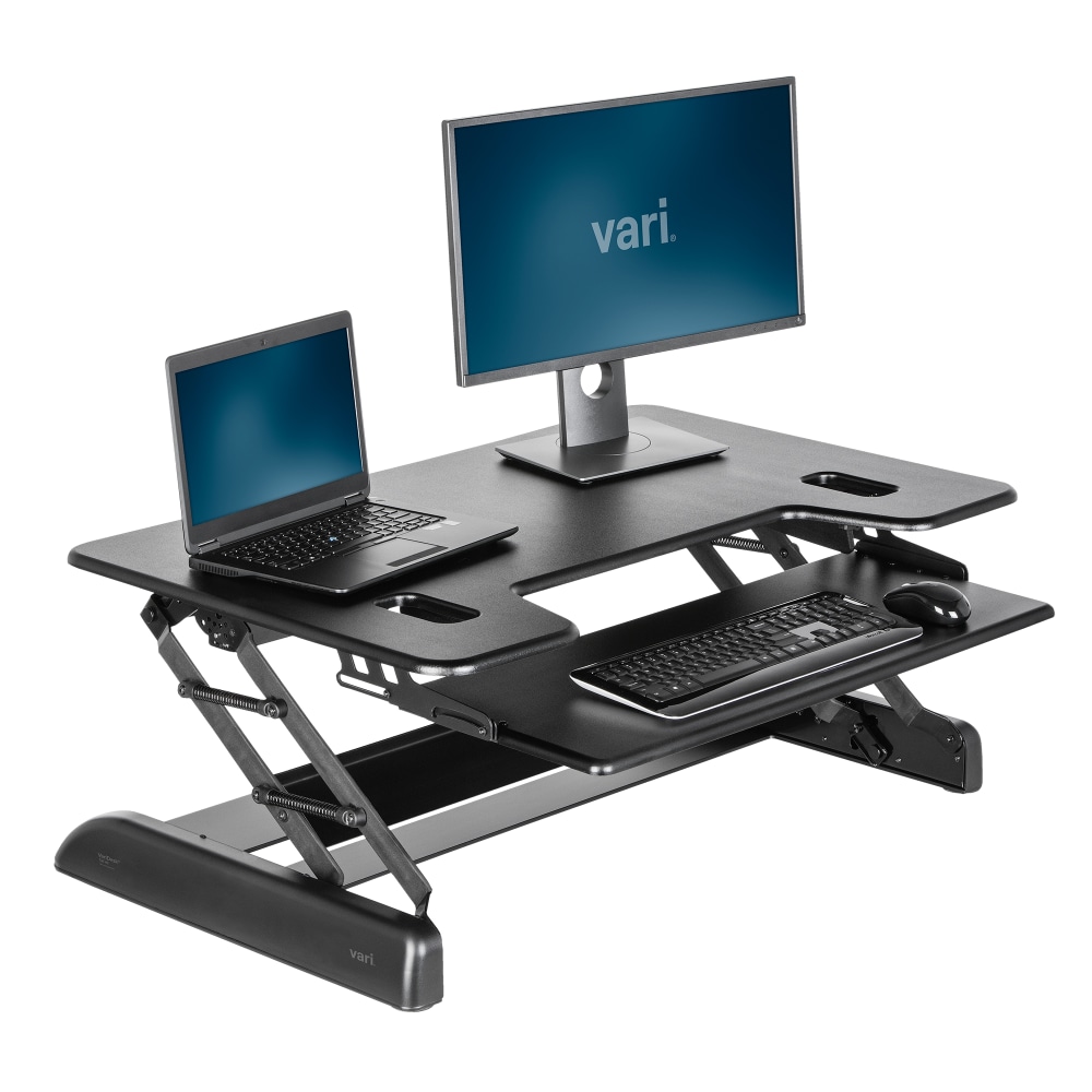 VARI VariDesk Tall Standing Desk Riser, 40inW, Black MPN:401822