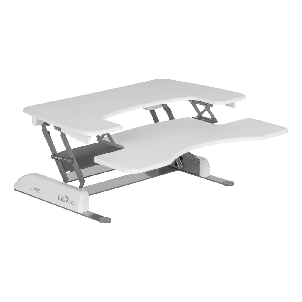 VariDesk Pro Plus 36 White Manual Standing Desk Riser, 17-1/2inH x 36inW x 41-3/4inD, White MPN:49857