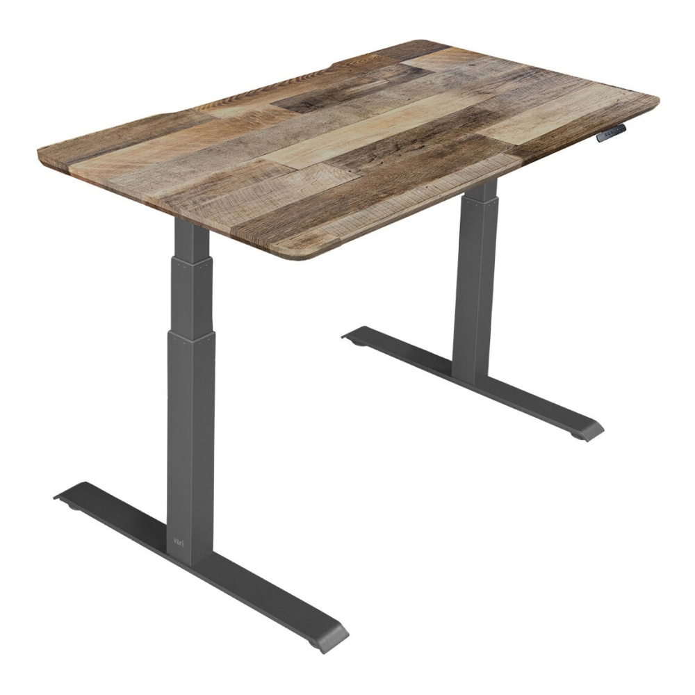 Vari Electric Standing Desk, Electric 60inW, Reclaimed Wood MPN:400803