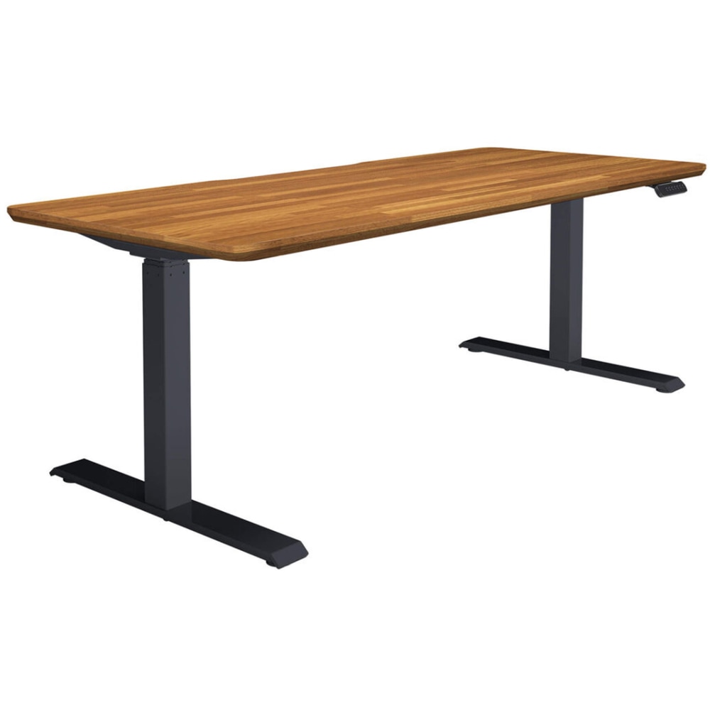 VARI 72inW Adjustable Electric Standing Desk, Butcher Block MPN:401138