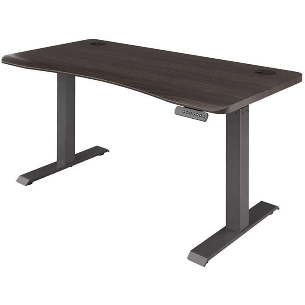 Vari Ergo Electric 54inW Adjustable Height Standing Desk, Espresso/Slate MPN:402119