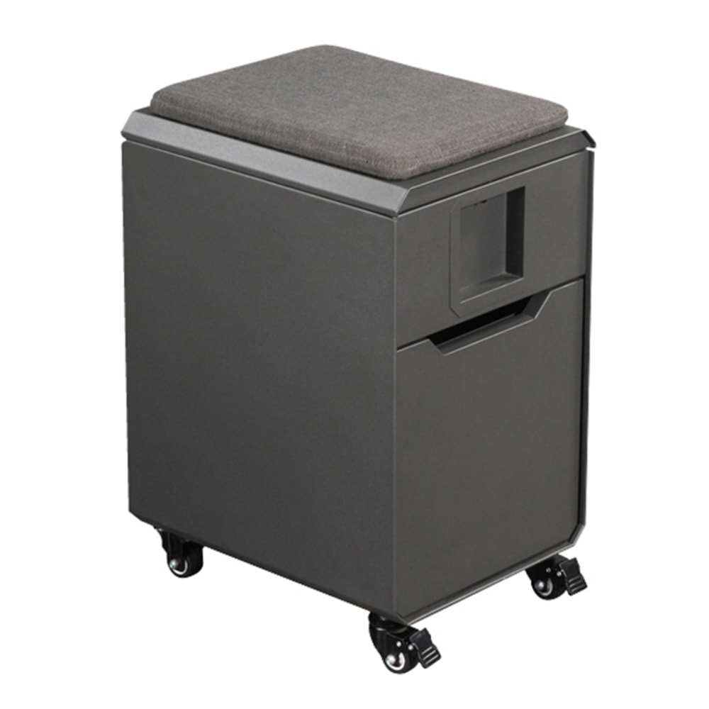 Vari Locker Seat 16inD Vertical Mobile File Cabinet, Gray, Delivery MPN:45232