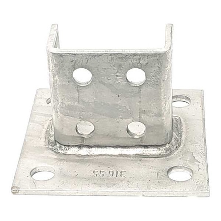 Strut Channel Fitting, Silver, 1/4 MPN:V70SQS2