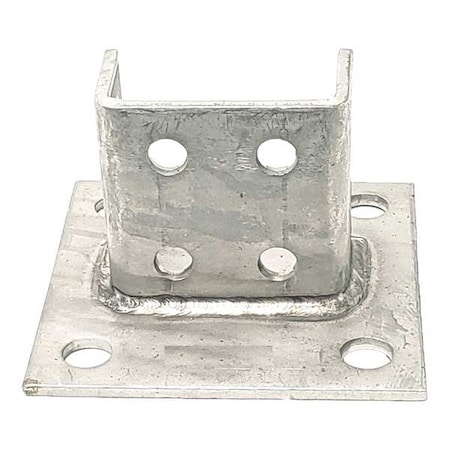 Strut Channel Fitting, Silver, 1/4 MPN:V70SQSS