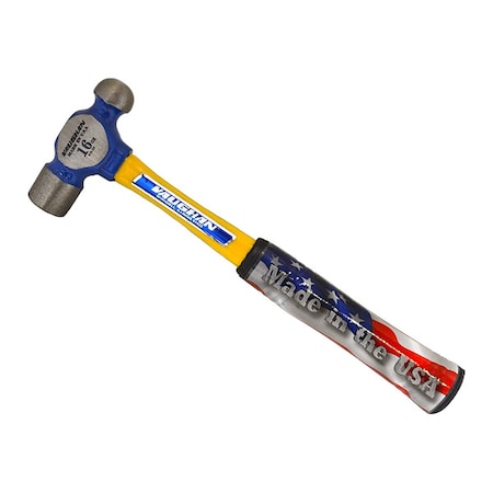 Ball Pein Hammer, 16 oz, Steel, 13 in MPN:FS016