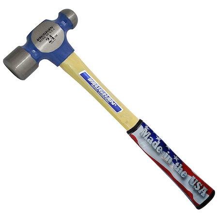 Ball Pein Hammer, 24 oz, Fiberglass Handle MPN:FS224