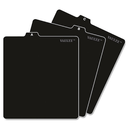 CD Index Tab Set, Black, Card Stock MPN:IDEVZ01176