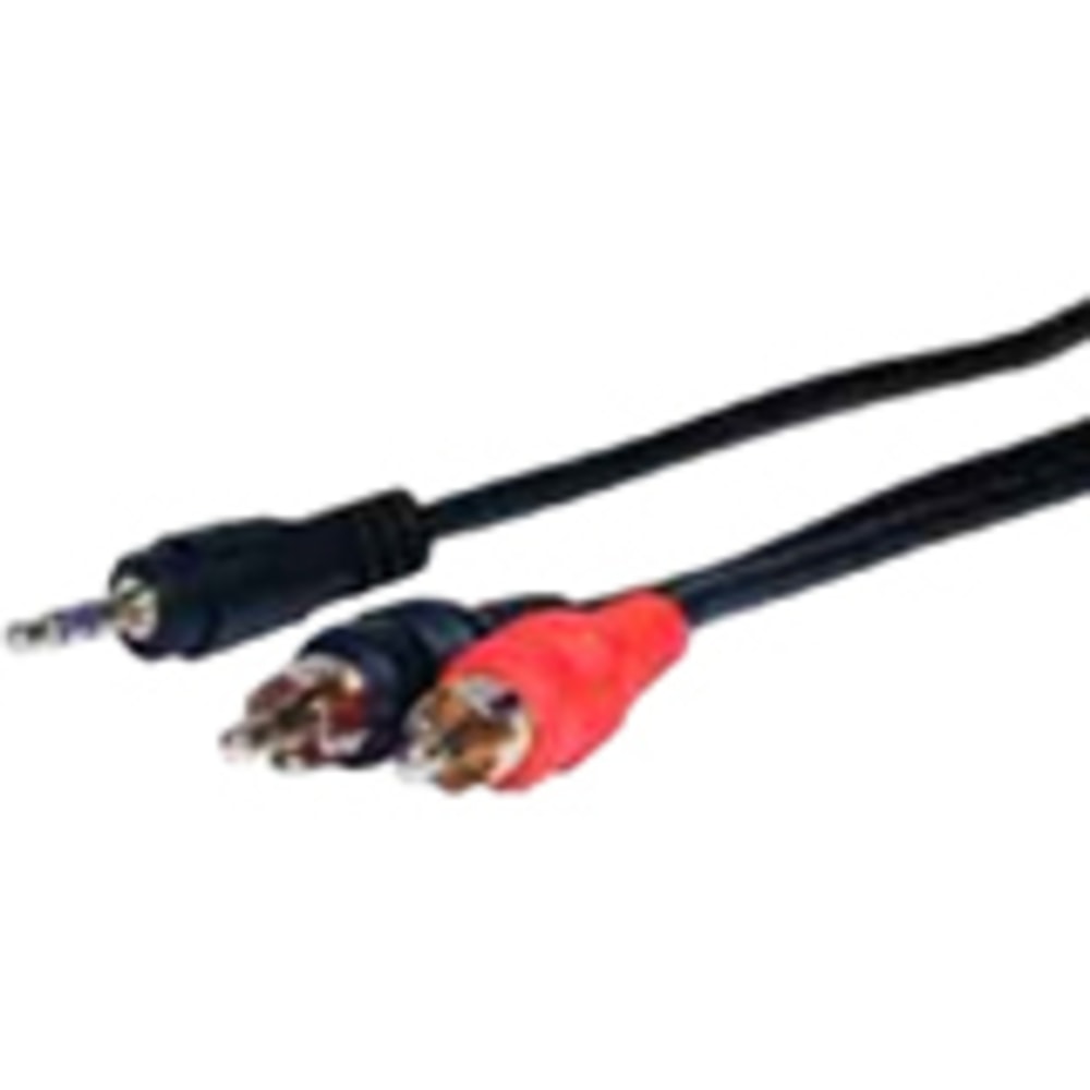 Comprehensive Standard Series 3.5mm Stereo Mini Plug To 2 RCA Plugs Audio Cable, 25ft MPN:MPS-2PP-25ST