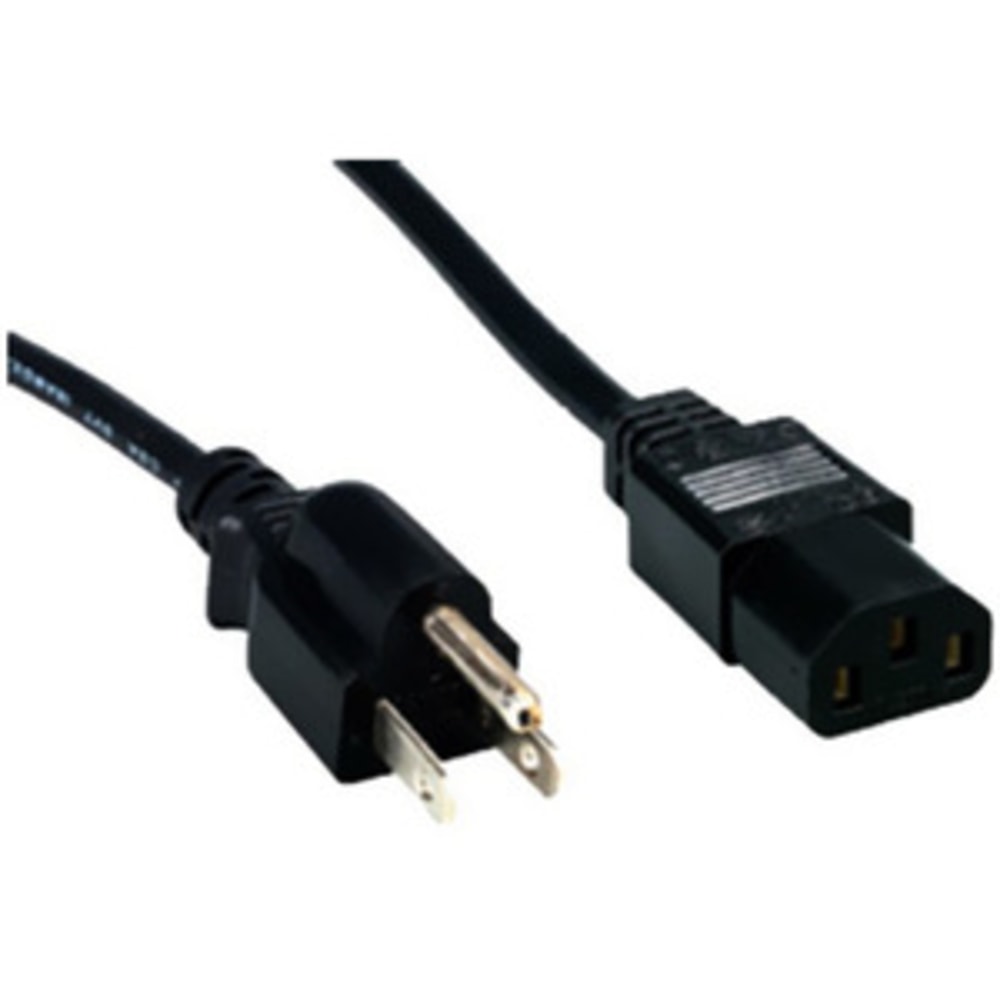 Comprehensive Standard PC Power Cord, NEMA 5-15P to IEC 60320-C13, 18/3 SVT, Black 10ft., PWCBK10 MPN:PWC-BK-10