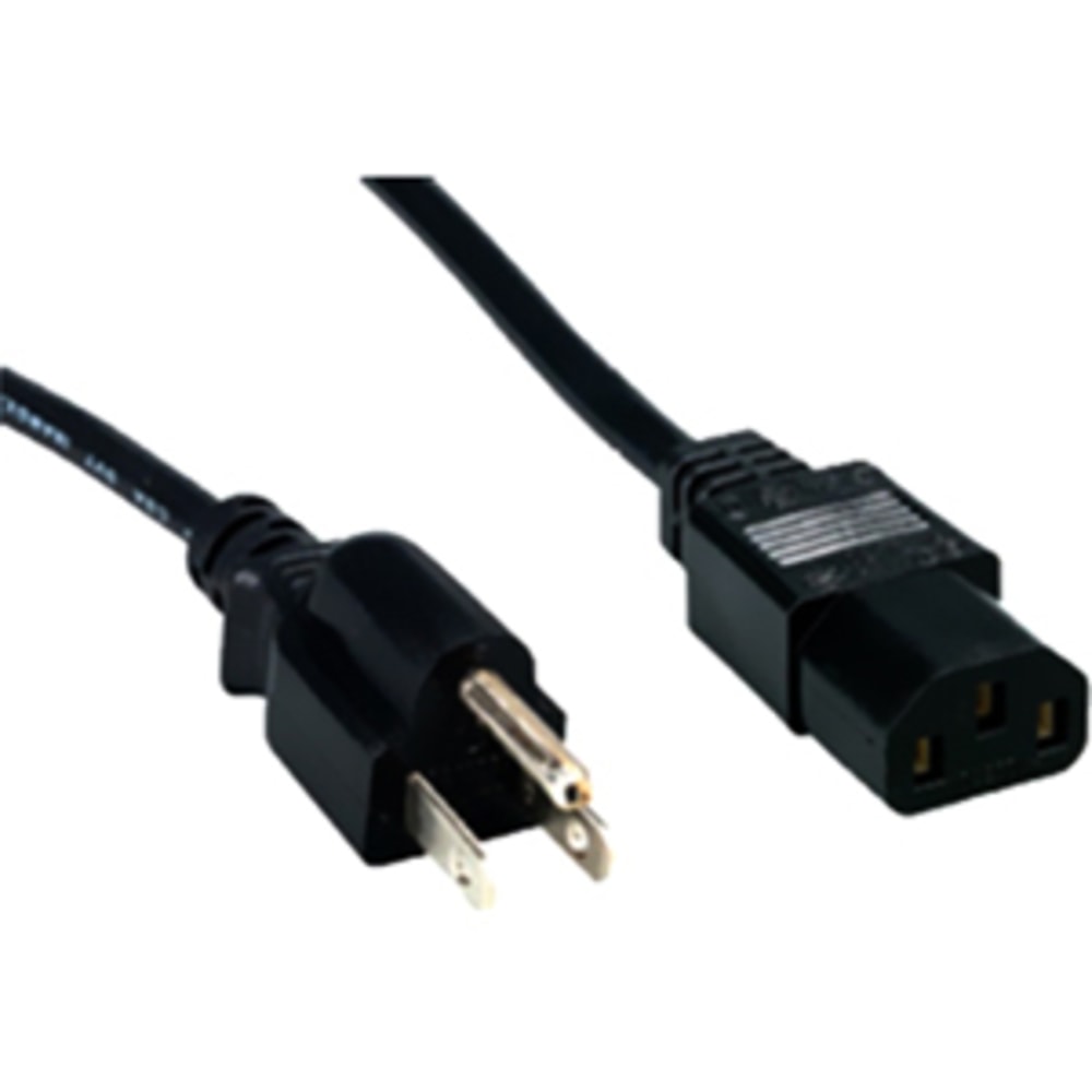 Comprehensive Standard PC Power Cord, NEMA 5-15P to IEC 60320-C13, 18/3 SVT, Black 15ft., PWCBK15 MPN:PWC-BK-15