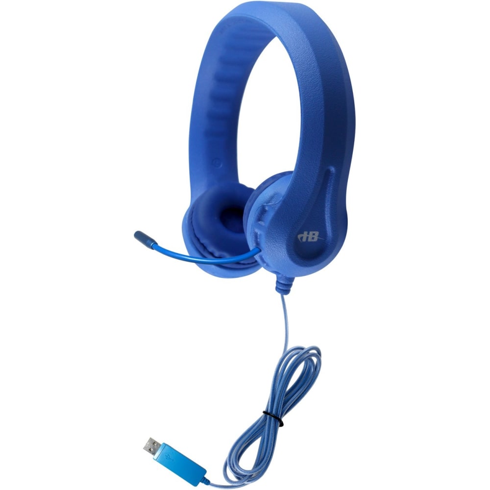 Hamilton Buhl Kids Flex-Phones USB Headset With Gooseneck Microphone, Blue - Stereo - USB 2.0 - Wired - KFX2UBLU MPN:KFX2U-BLU