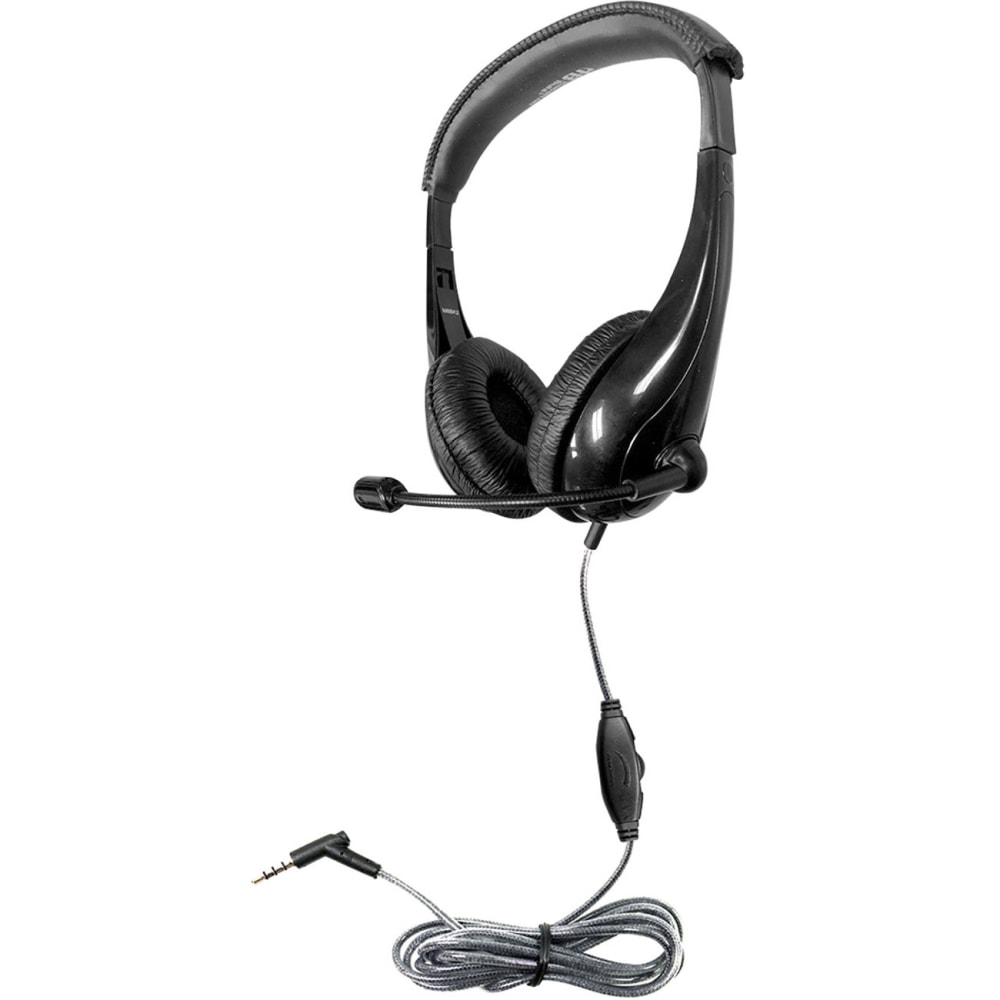 Hamilton Buhl Motiv8 Mid-Sized Headset With Gooseneck Mic And In-line Volume Control - Stereo - Wired - M8BK2 MPN:M8BK2