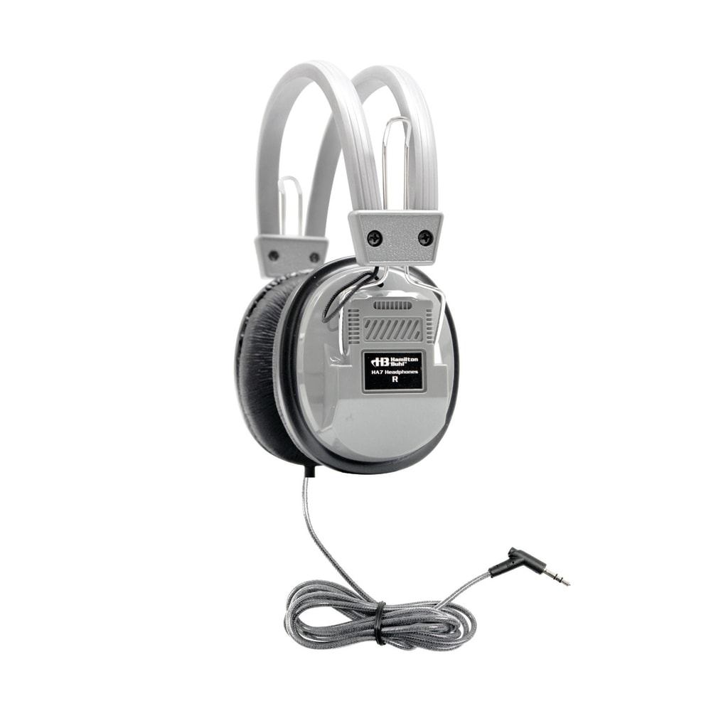 HamiltonBuhl SchoolMate Deluxe HA7 Mono/Stereo Headphones With 3.5mm Plug, Silver/Black MPN:HECHA7